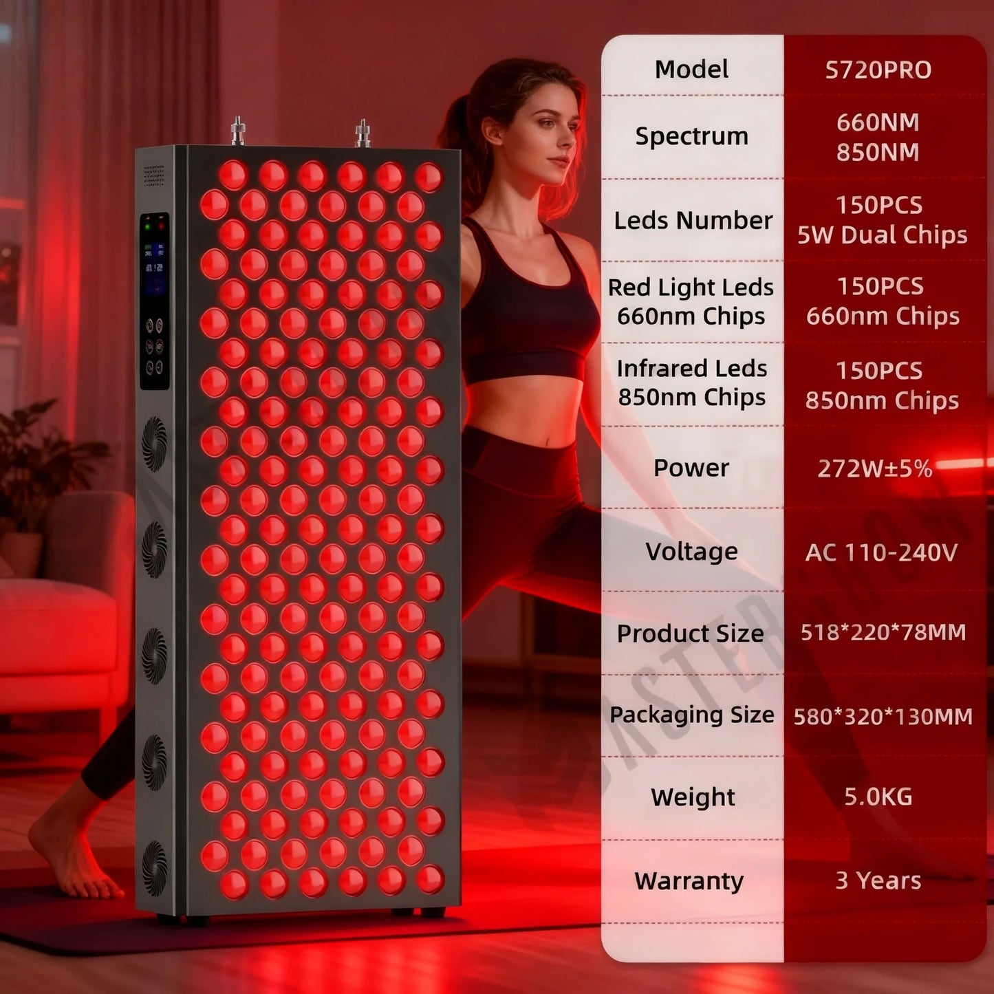 Led Red Light Therapy Panel for Home use! 660nm850nm