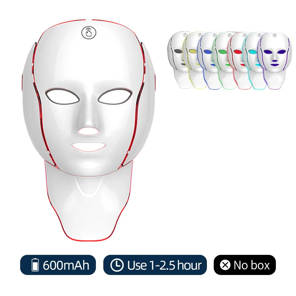 LED Red Light Therapy Mask 7 Colours 192 LED piece