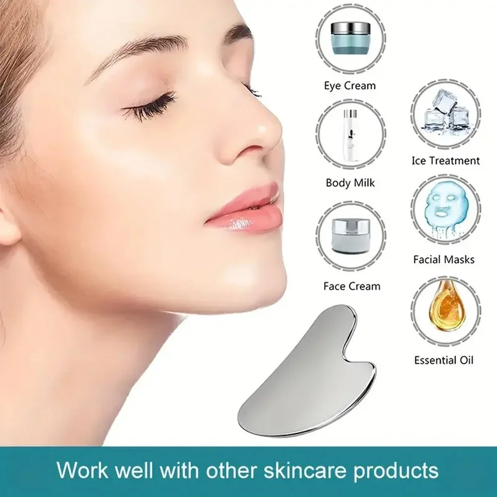 Stainless Steel Gua Sha Facial Tool sqin med