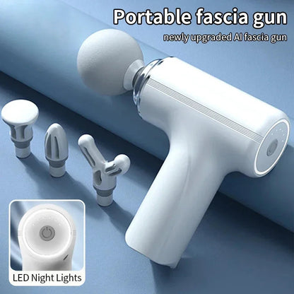 4-in-1 Electric Full Body Massage Gun with LED Light - Full Body Relaxation Electric Massage Gun Sqin Med by Nurse Faye