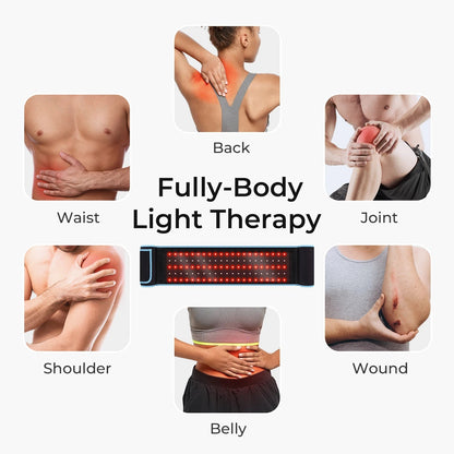 Red Light Health Care Belt  100 LED Infrared Lamp Red Light Therapy Massage Machine For Body Belt Back Waist Heating Sqin Med by Nurse Faye