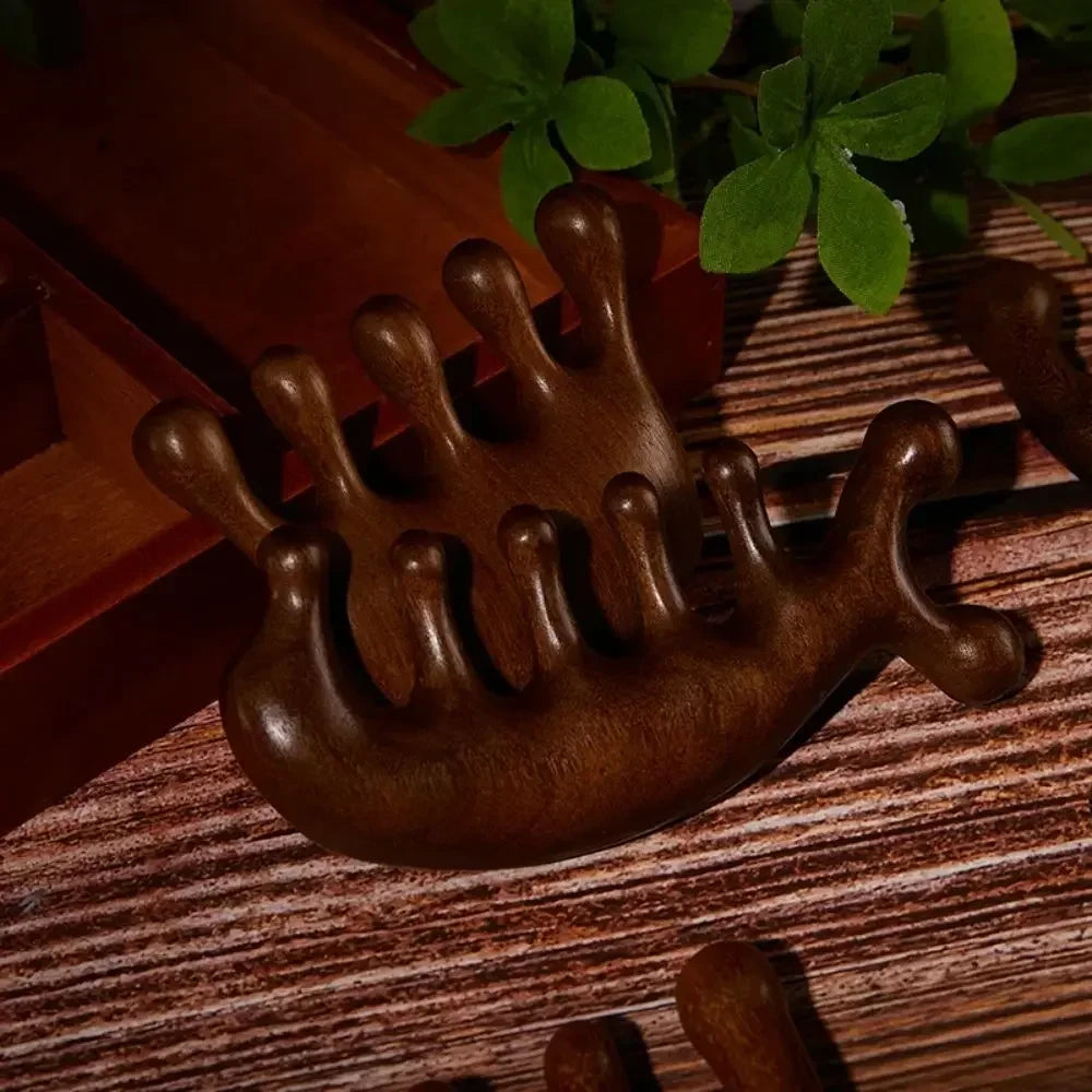Wide Tooth Wooden Scalp Massage Tool Sqin Med by Nurse Faye
