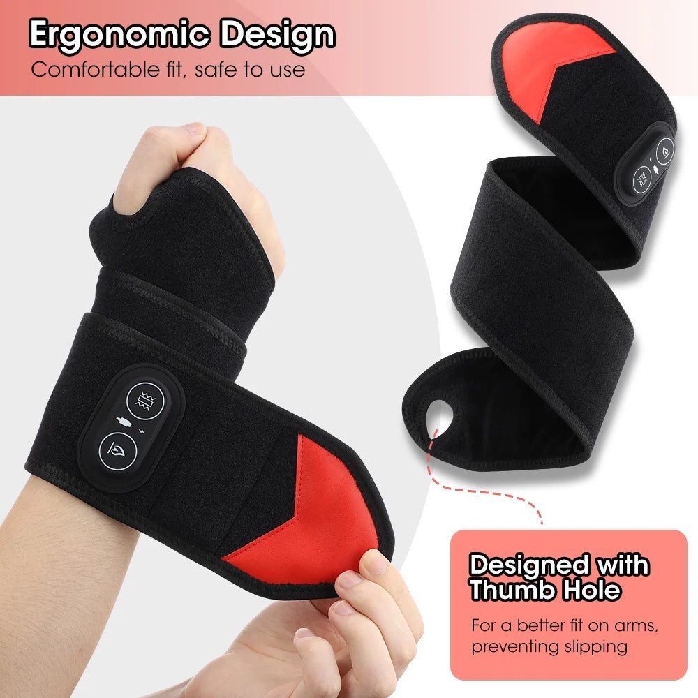 LED light therapy Infrared Heating Pad Wrist Wrap  660nm 850nm Sqin Med by Nurse Faye