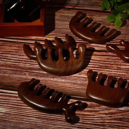 Wide Tooth Wooden Scalp Massage Tool Sqin Med by Nurse Faye