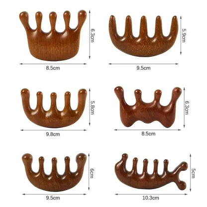 Wide Tooth Wooden Scalp Massage Tool Sqin Med by Nurse Faye