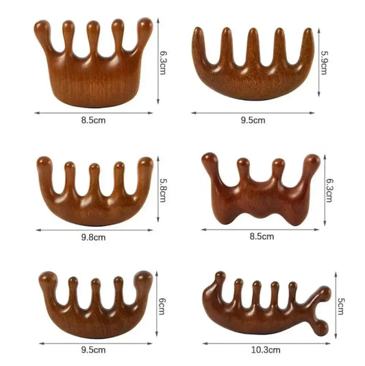 Wide Tooth Wooden Scalp Massage Tool Sqin Med by Nurse Faye