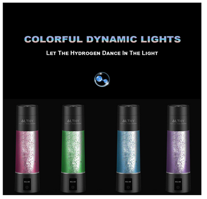 Four colorful hydrogen light devices with ALTHY branding on a black background.