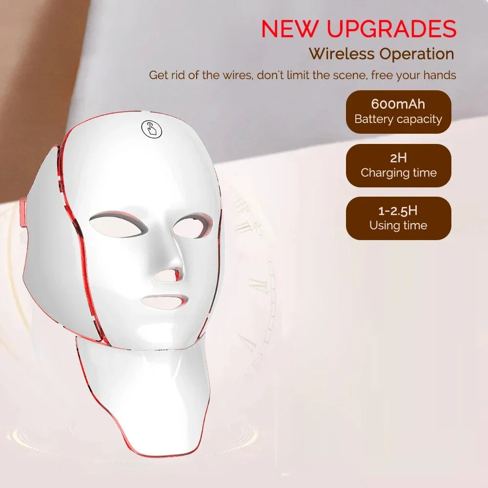 LED Red Light Therapy Mask 7 Colours 192 LED piece