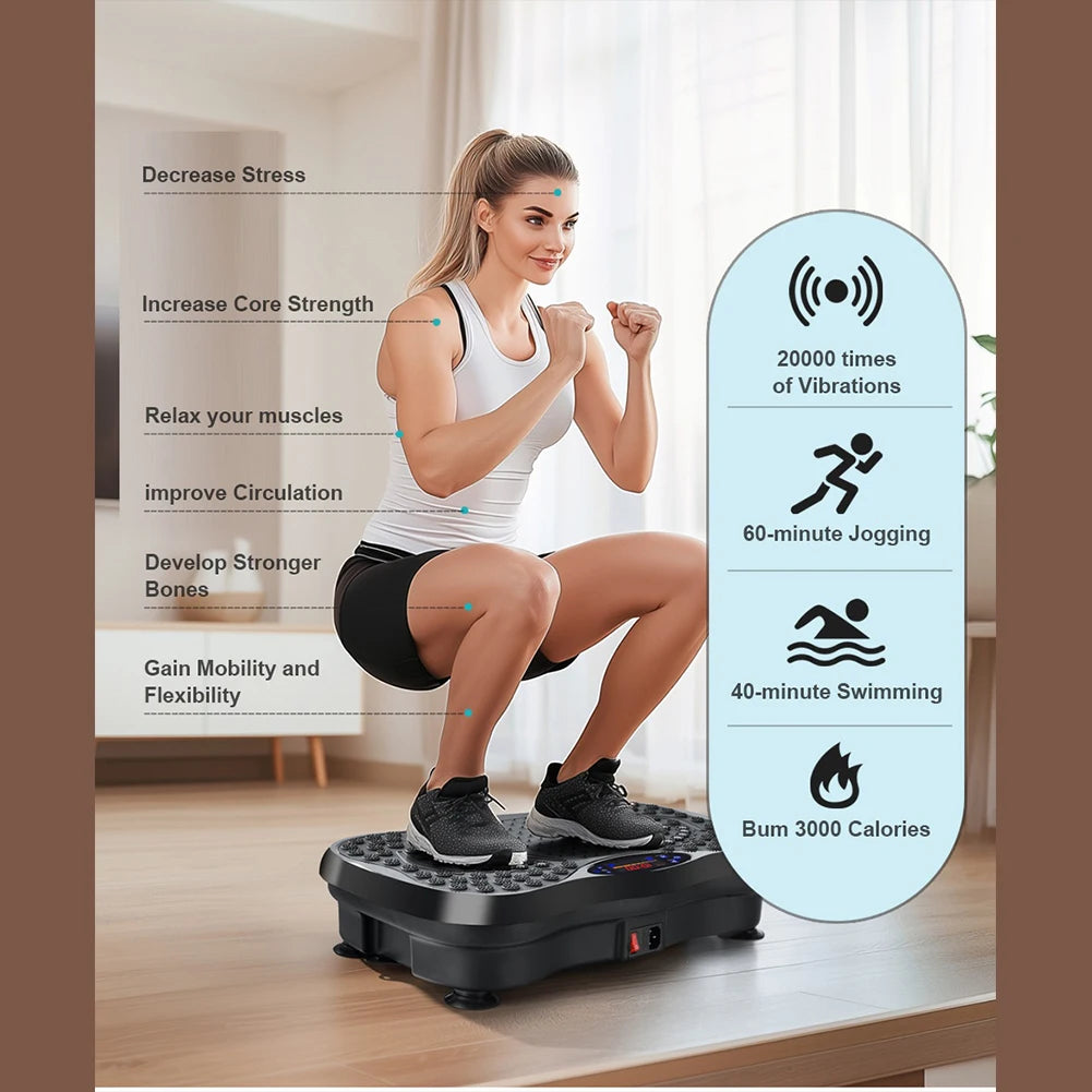 Elite Full-Body Vibration Plate Exercise Machine – Bluetooth Rhythm Shaker & Fat Burner