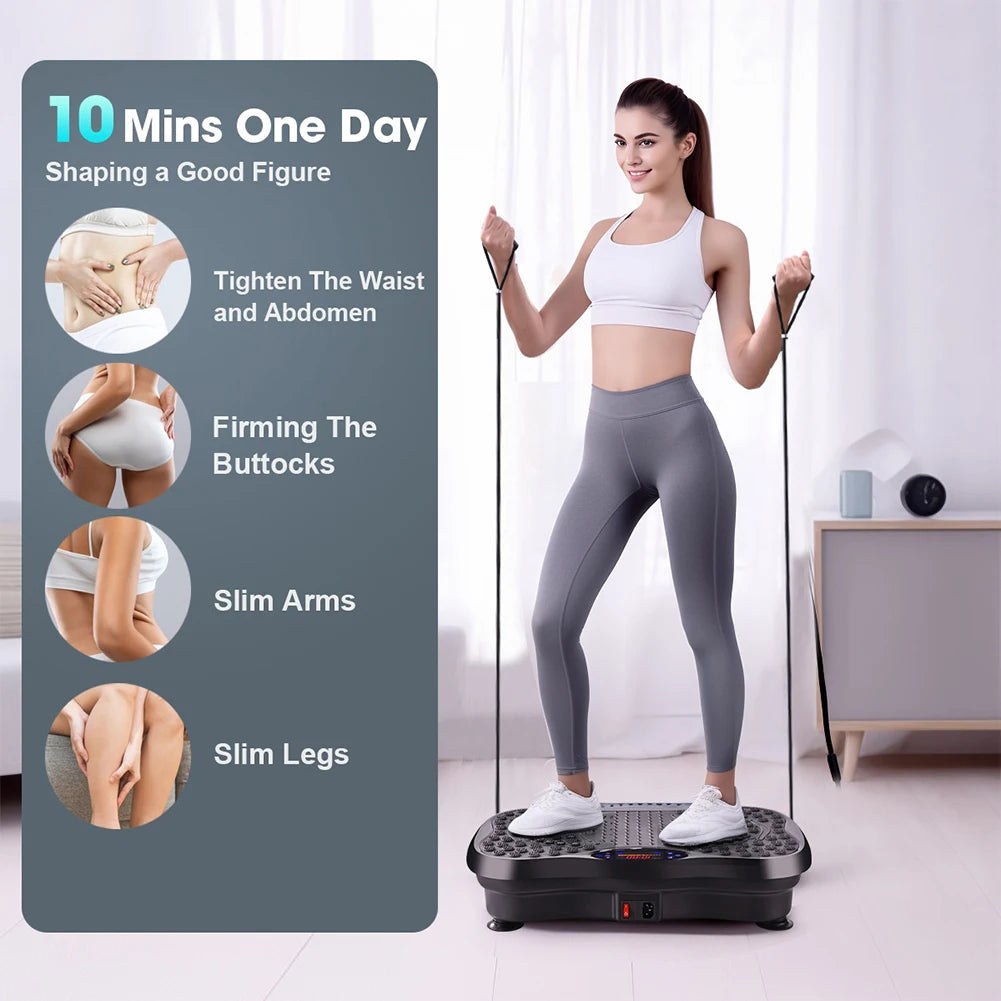 Elite Full-Body Vibration Plate Exercise Machine – Bluetooth Rhythm Shaker & Fat Burner