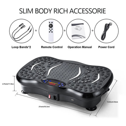 Elite Full-Body Vibration Plate Exercise Machine – Bluetooth Rhythm Shaker & Fat Burner