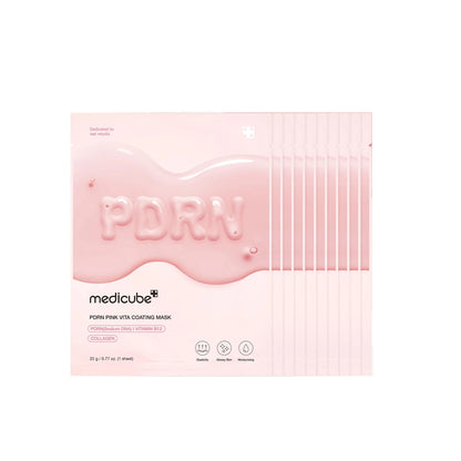 Medicube (10 PACK) Salmon DNA PDRN Pink Vita Coating Sheet Mask